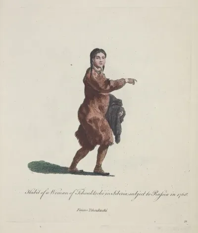 Habit Of A Woman Of Tchouktschi In Siberia Subject To Russia In 1768 Femme Tchouktschi