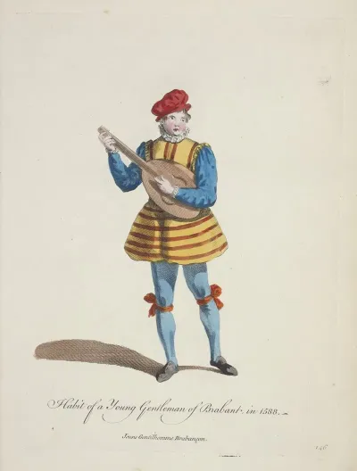 Habit Of A Young Gentleman Of Brabant In 1588 Jeune Gentilhomme Brabancon