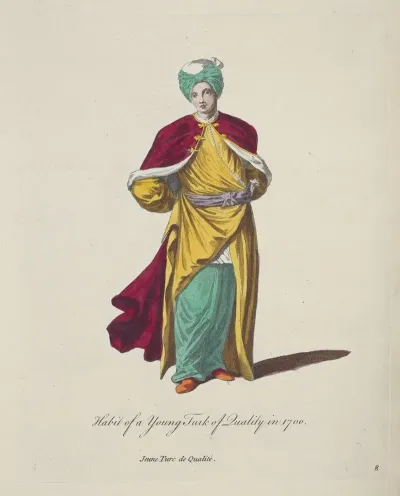 Habit Of A Young Turk Of Quality In 1700 Jeune Turc De Qualite