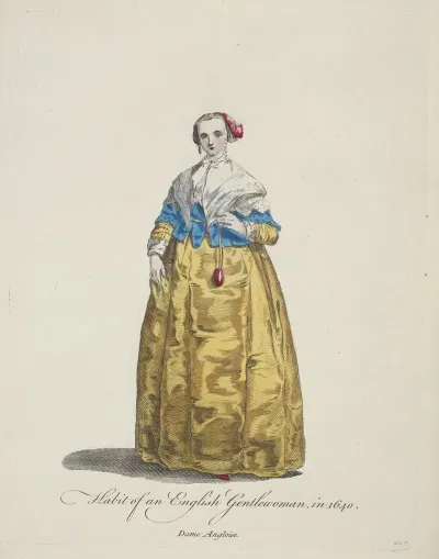 Habit Of An English Gentlewoman In 1640 Dame Angloise