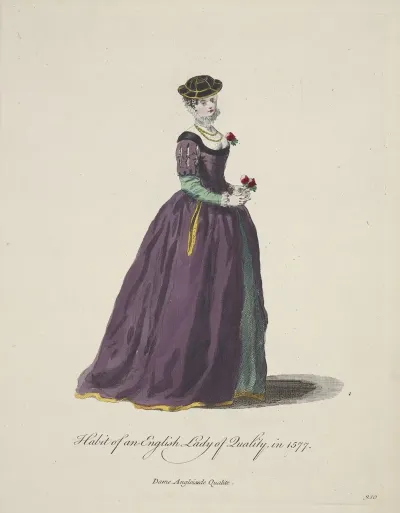 Habit Of An English Lady Of Quality In 1577 Dame Angloisede Qualitie