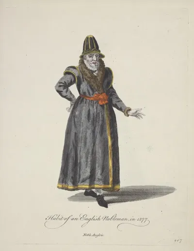 Habit Of An English Nobleman In 1577 Noble Anglais