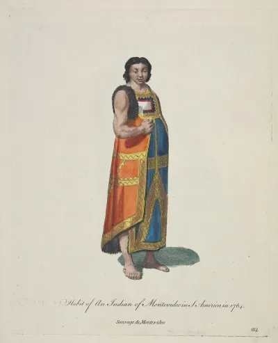 Habit Of An Indian Of Montevideo In South America In 1764 Sauvage De Montevideo