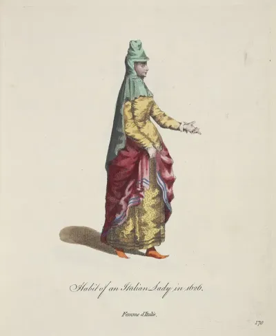 Habit Of An Italian Lady In 1626