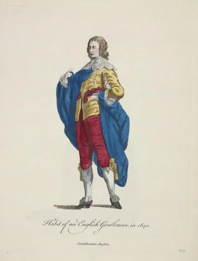 Habit Of And English Gentleman In 1640 Gentilhomme Anglois