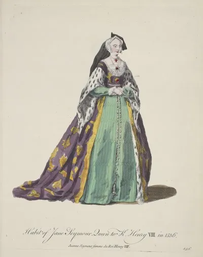 Habit Of Jane Seymour Queen To King Henry Viii In 1536 Jeanne Seymour Femme Du Roi Henry Viii