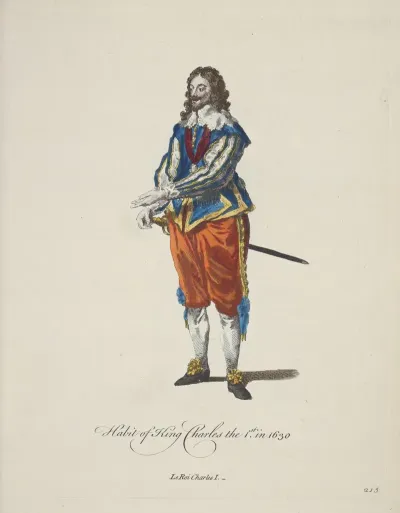 Habit Of King Charles I In 1630 Le Roi Charles I