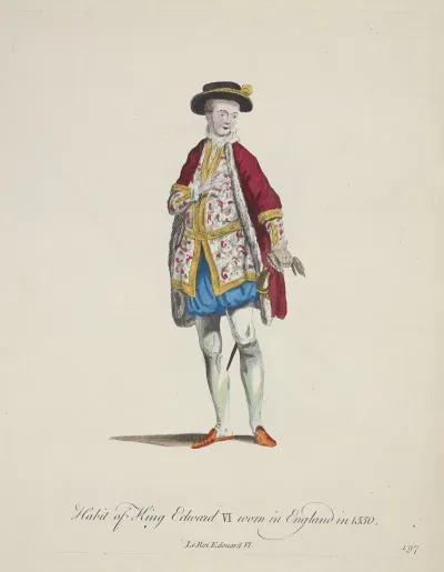 Habit Of King Edward Vi Worn In England In 1550 Le Roi Edouard Vi
