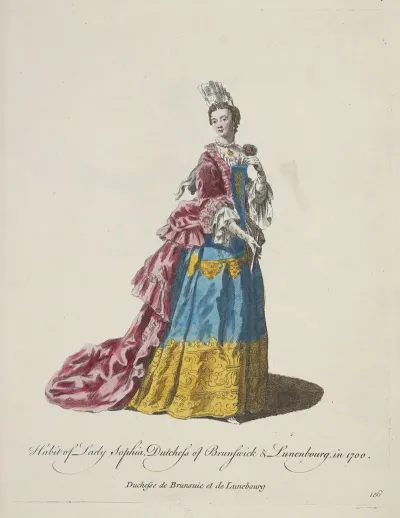 Habit Of Lady Sophia Dutchess Of Brunswick Lunenbourg In 1700 Duchesse De Brunsuic Et De Lunebourg