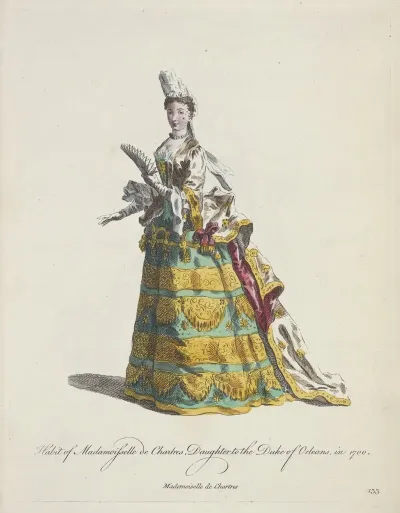 Habit Of Madamoiselle De Chartres Daughter To The Duke Of Orleans In 1700 Mademoiselle De Chartres