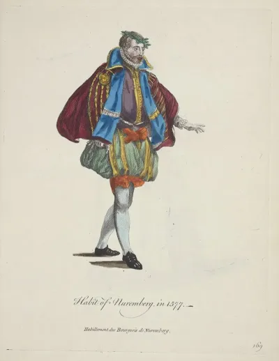 Habit Of Nuremberg In 1577 Habillement Des Bourgeoise De Nuremberg
