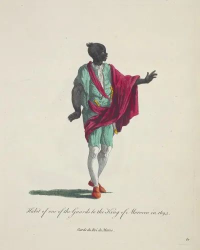Habit Of One Of The Guards To The King Of Morocco In 1695 Garde Du Roi De Moroc