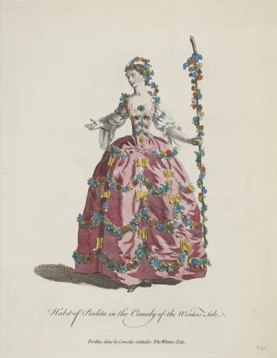 Habit Of Perdita In The Comedy Of The Winters Tale Perdita Dans La Comedie Intitulee The Winters Tale