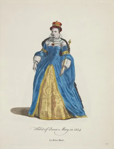 Habit Of Queen Mary In 1554 La Reine Marie