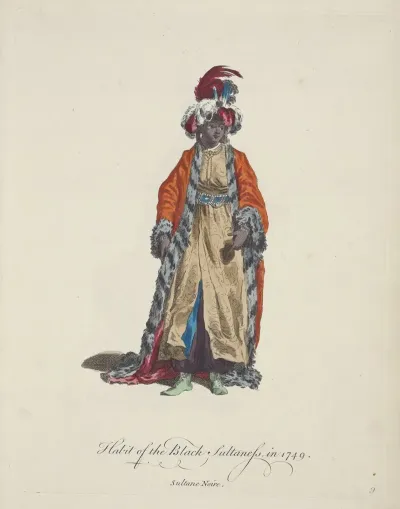 Habit Of The Black Sultaness In 1749 Sultane Noire