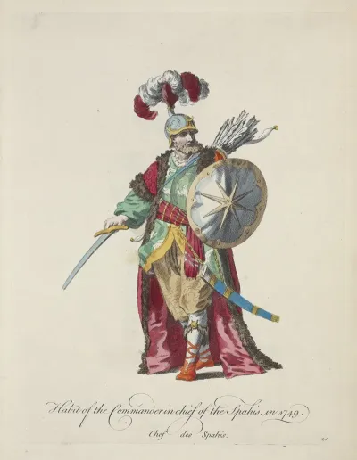 Habit Of The Commander In Chief Of The Spahis In 1749 Chef Des Spahis
