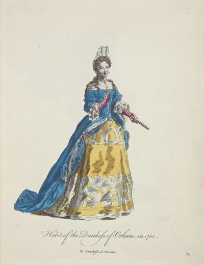 Habit Of The Dutchess Of Orleans In 1700 La Dutchesse Dorleans