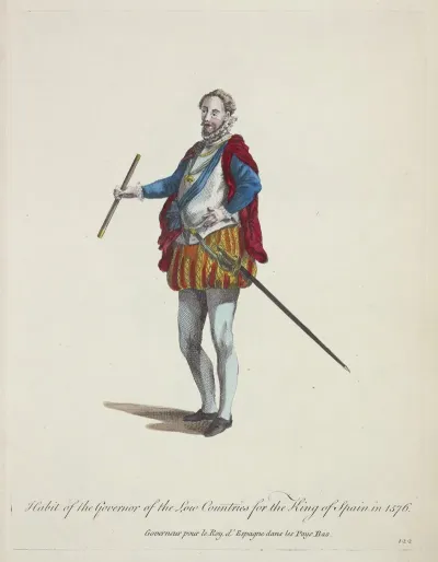 Habit Of The Governor Of The Low Countries For The King Of Spain In 1576