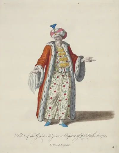 Habit Of The Grand Seignior Or Emperor Of The Turks In 1700 Le Grand Seignior