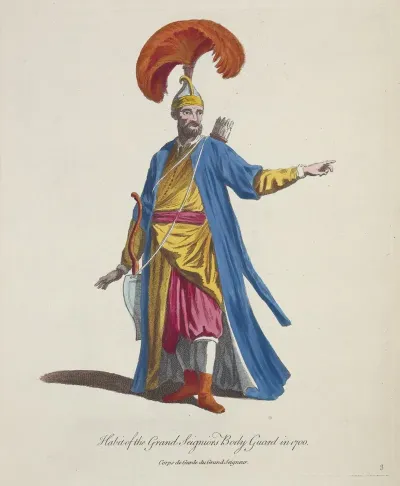 Habit Of The Grand Seigniors Body Guard In 1700 Corps De Garde Du Grand Seigneur