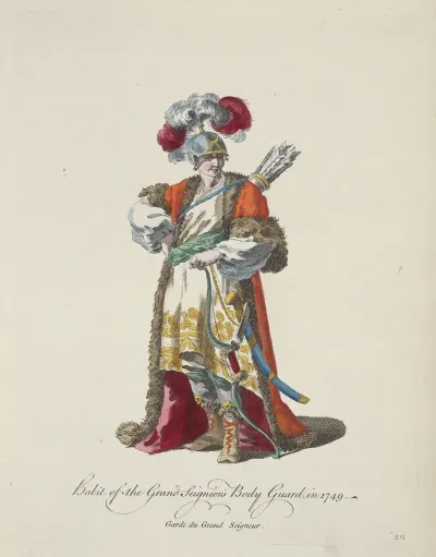 Habit Of The Grand Seignors Body Guard In 1749 Garde Du Grand Seigneur