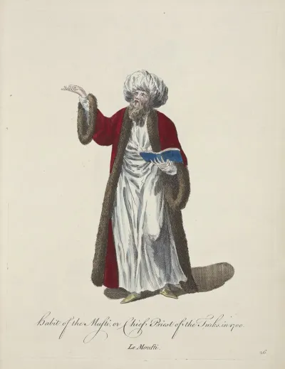 Habit Of The Mufti Or Chief Priest Of The Turks In 1749 Le Moufti 2