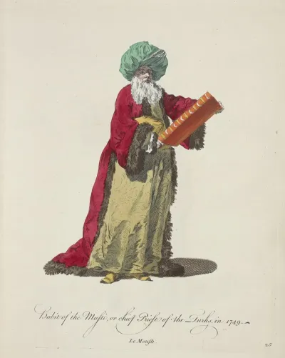 Habit Of The Mufti Or Chief Priest Of The Turks In 1749 Le Moufti