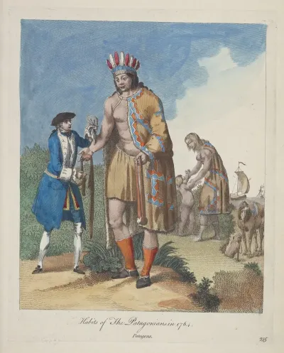 Habit Of The Patagonians In 1764 Patagons