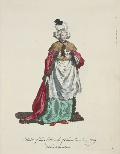 Habit Of The Sultaness Of Transilvania In 1749 Sultane De Transilvanie