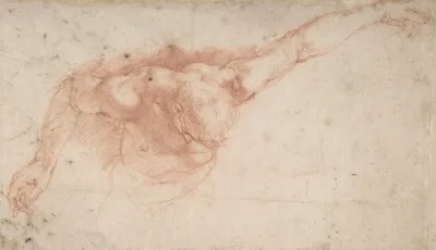 Half Figure Of A Youth With Outstretched Left Arm And Bowed Head
