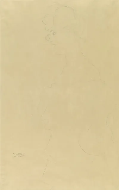 Half Length Figure Of A Girl Facing Left