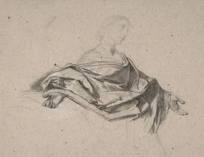 Half Length Figure Of A Woman With Outstretched Arms
