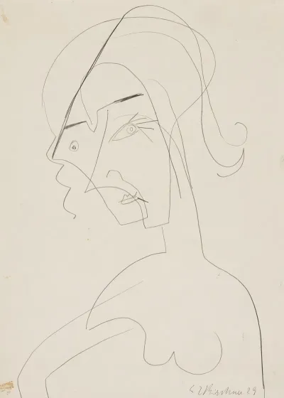 Half Length Figure Of A Woman