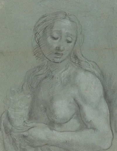 Half Length Of Mary Magdalene Verso