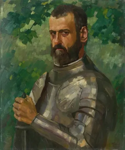 Half Length Portrait Of A Man In Armor