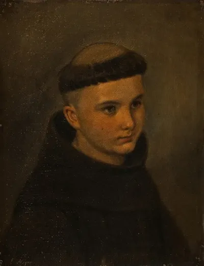 Half Length Portrait Of A Young Franciscan