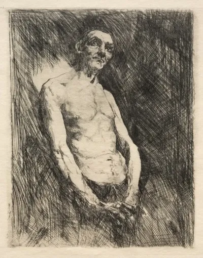 Half Nude Figure Of A Man