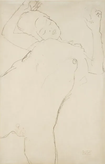 Half Nude With Raised Arms