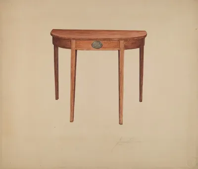 Half Round Table