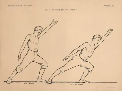 Half Stretch Lunge Standing Position Wrong Form Right Form Halv Straek Udfald Staende Stilling