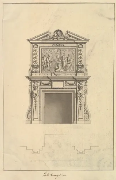 Hall Chimney Piece Houghton Hall Norfolk