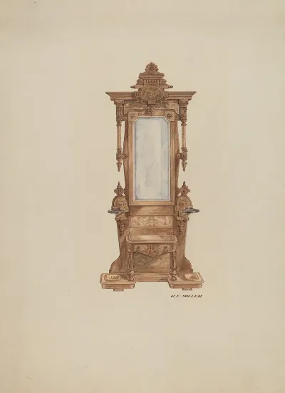 Hall Tree Of Mahogany