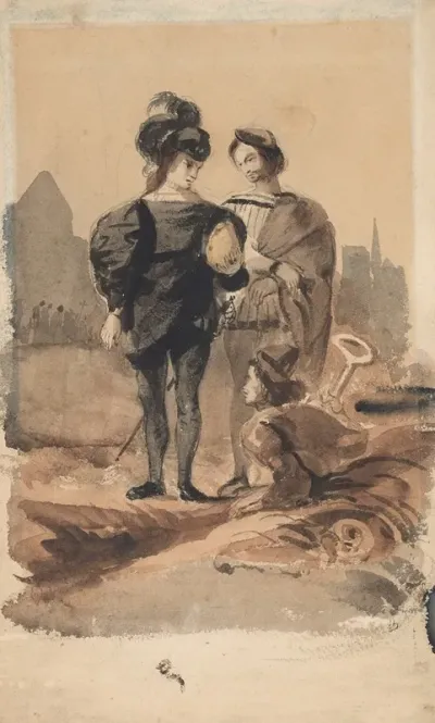 Hamlet And Horatio In The Graveyard
