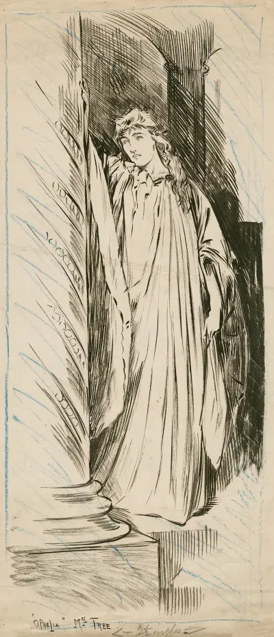 Hamlet Mrs Tree As Ophelia