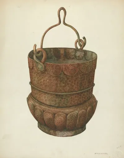 Hammered Copper Bucket