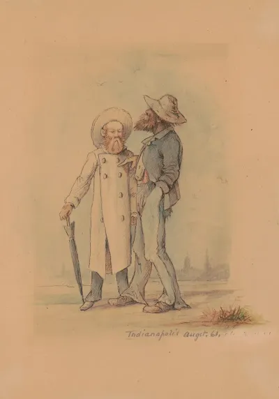 Hans The Cook Of Company A And Henry Von Trebra Indianapolis August 1861