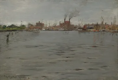 Harbor Scene Brooklyn Docks