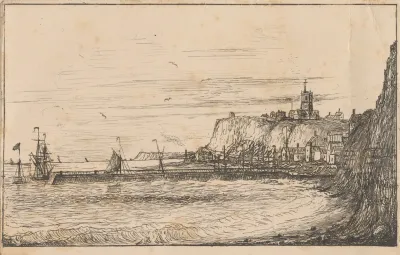 Harbour Scene With Town