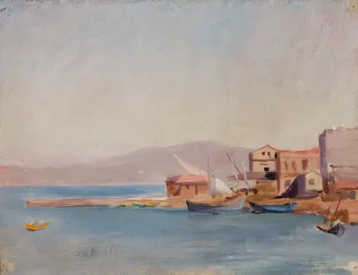 Harbour Study From The Journey To Constantinople