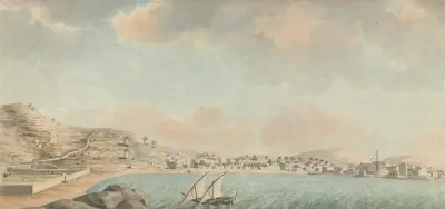 Harbour Town Surrounded By Windmills